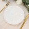 25 IRIDESCENT 9" Metallic Round Paper Salad Dinner Plates Geometric Design